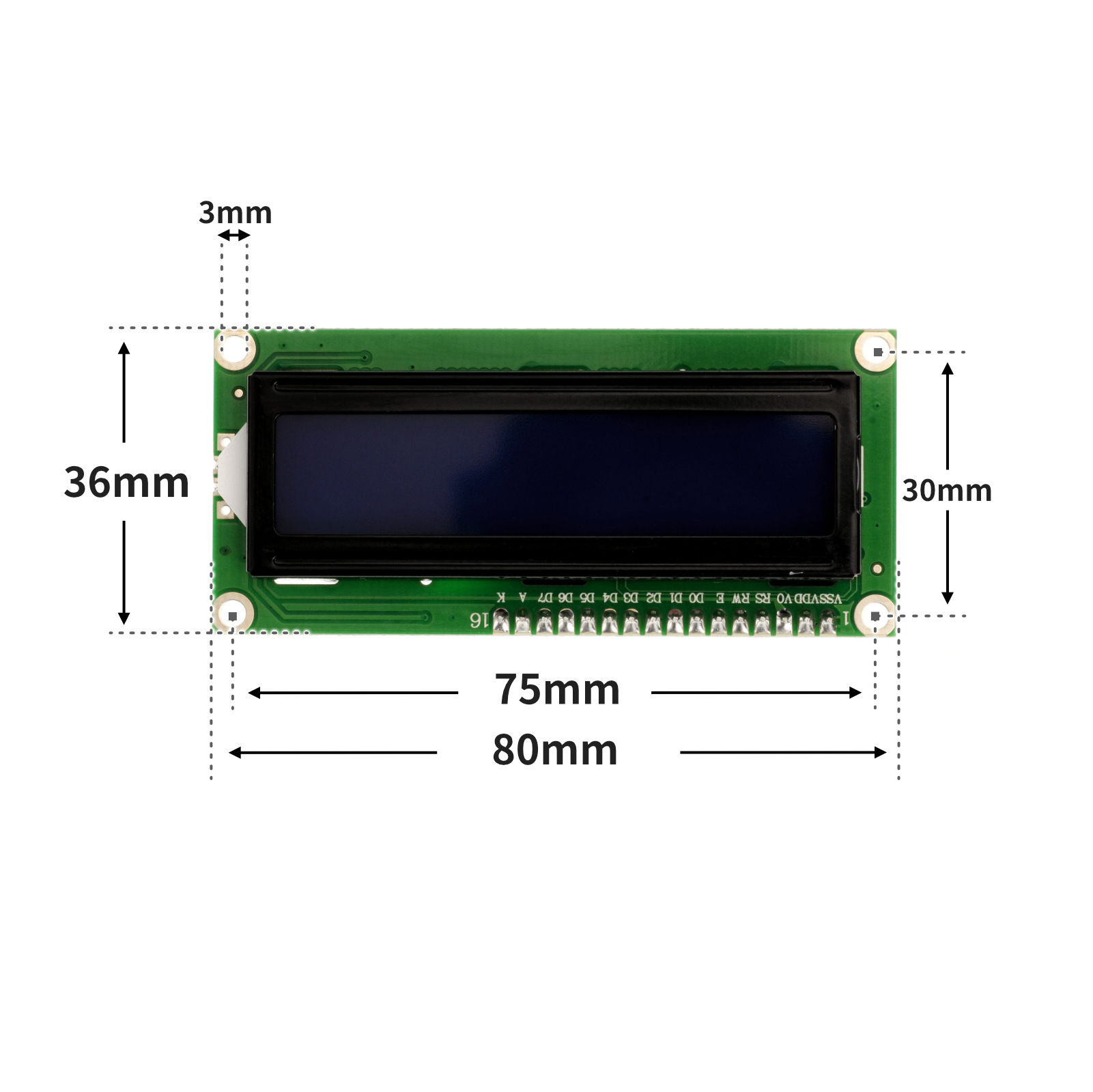 HS-F21P LCD1602液晶显示屏