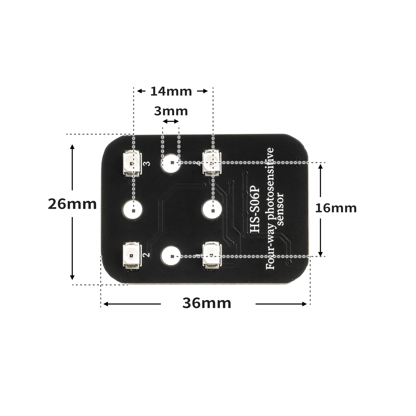 HS-S06P 四路光敏传感器 HS-S06P 四路光敏传感器