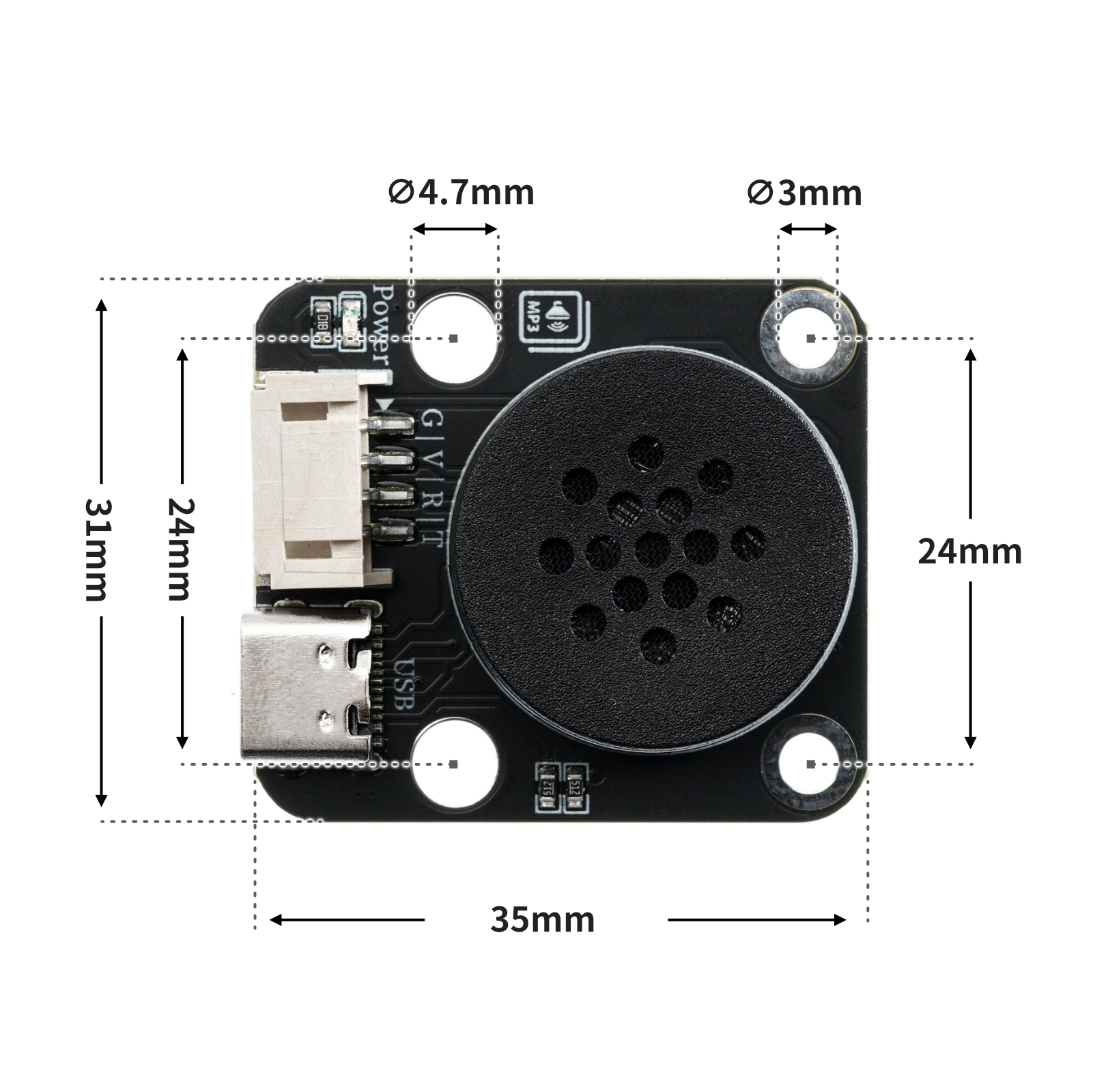 HS-S49A-PL MP3语音播报模块