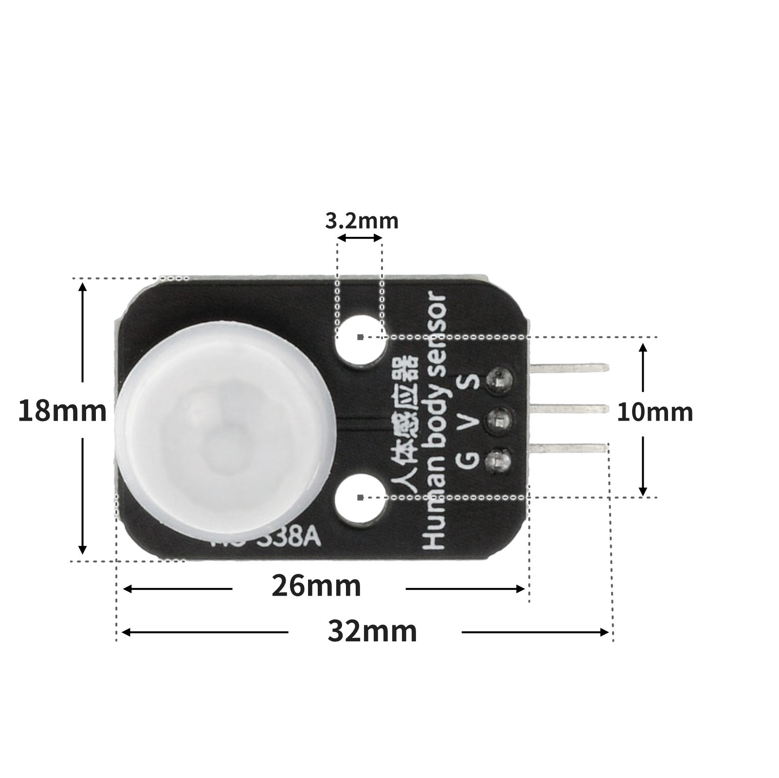 HS-S38A 人体感应器 HS-S38A 人体感应器