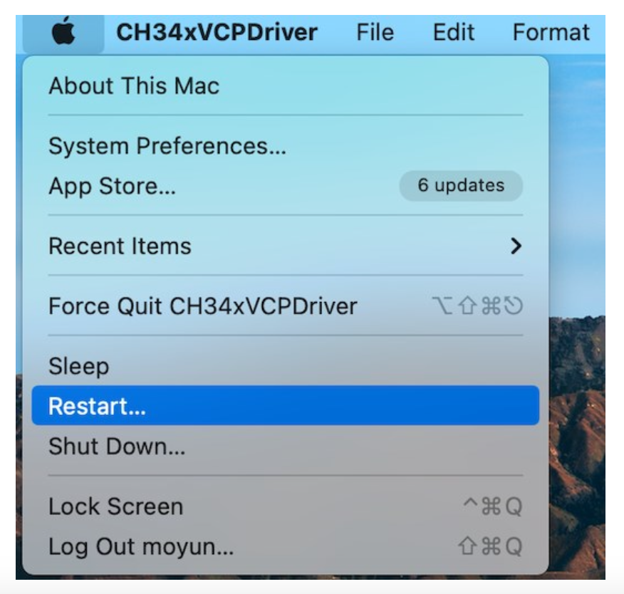 CH34X USB串行Mac OS驱动程序的安装说明（Mac OS）