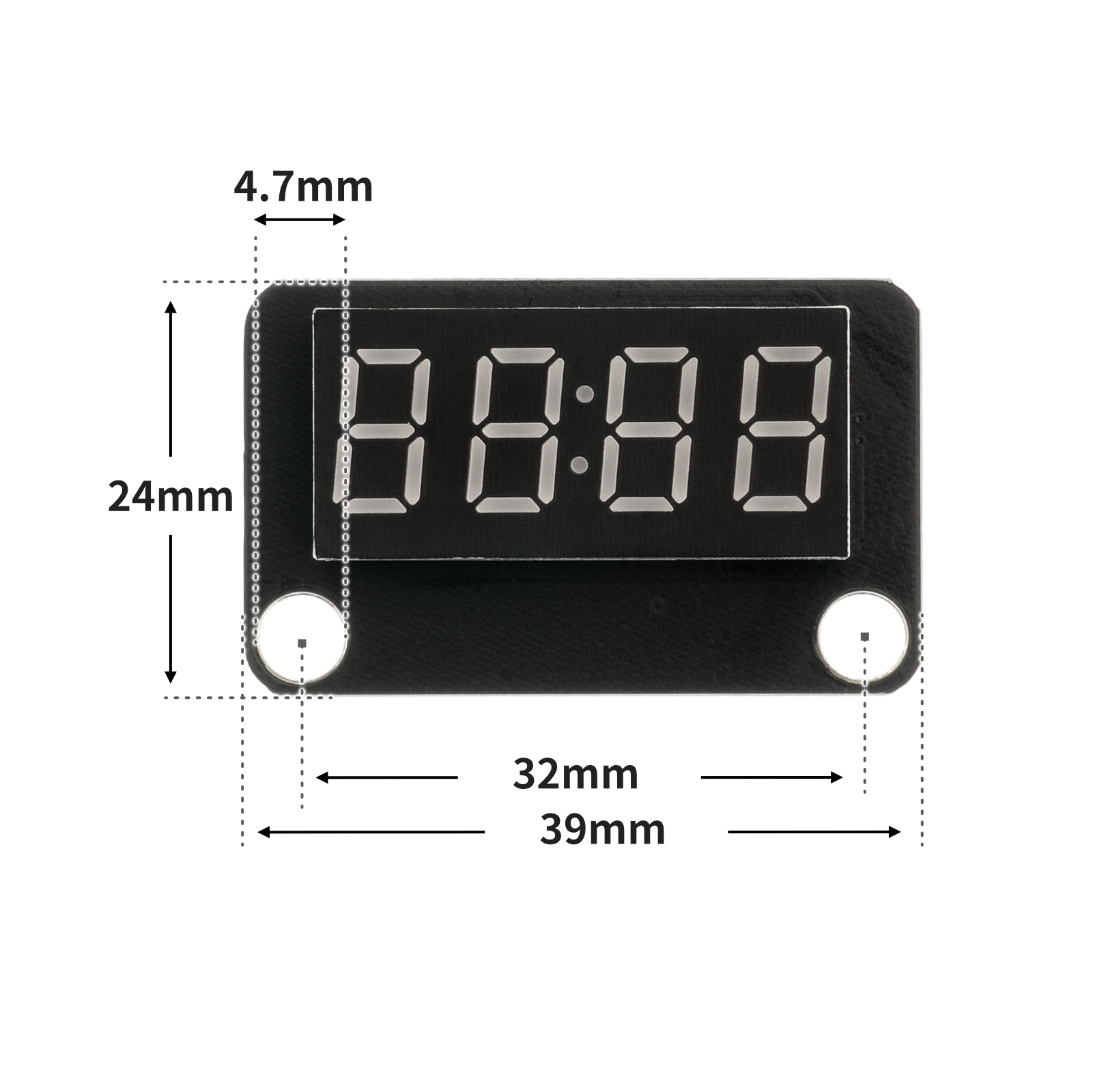 HS-F15L 四位时钟数码管 HS-F15L 四位时钟数码管