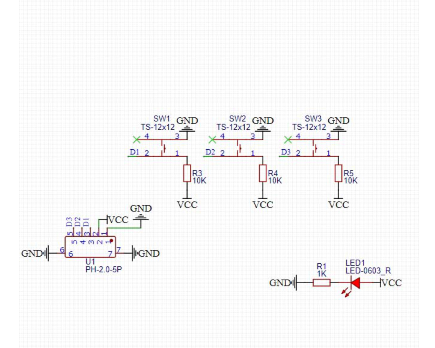 HS-KEY3-L 3P按键模块 HS-KEY3-L 3P按键模块