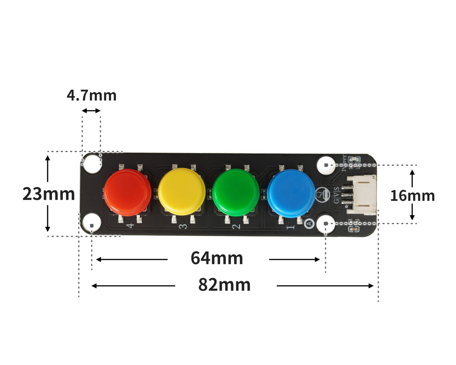 HS-KEY4A-L 4P按键模块 HS-KEY4A-L 4P按键模块