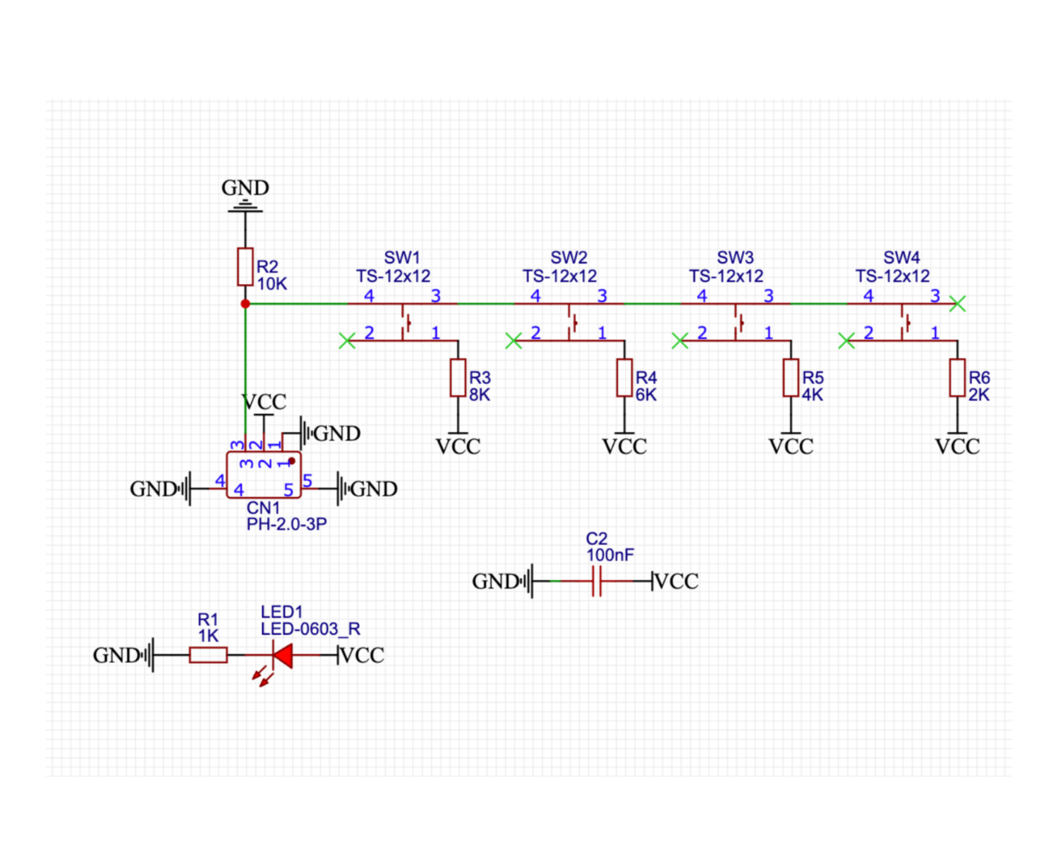 HS-KEY4A-L 4P按键模块 HS-KEY4A-L 4P按键模块