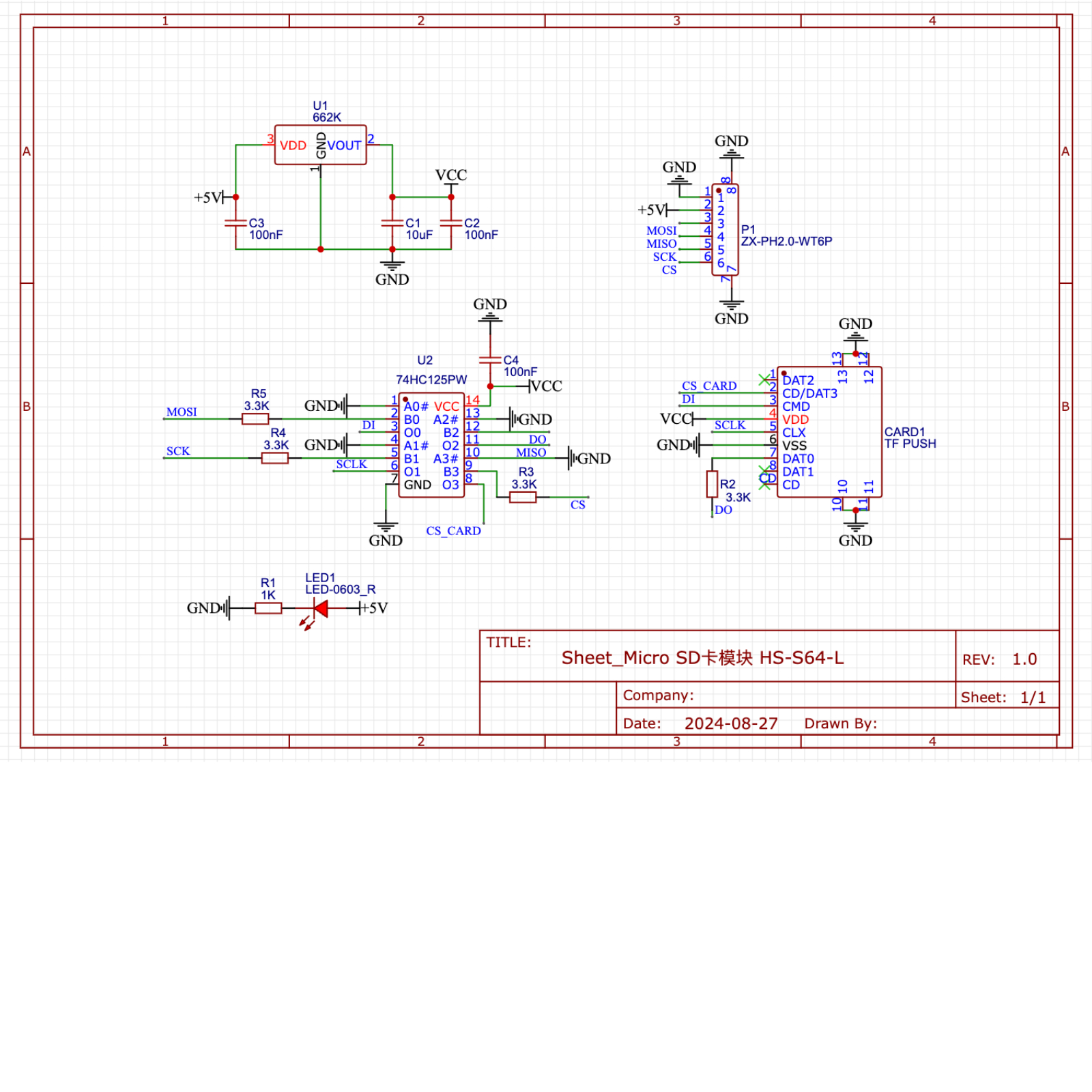 HS-S64-L Micro SD卡模块