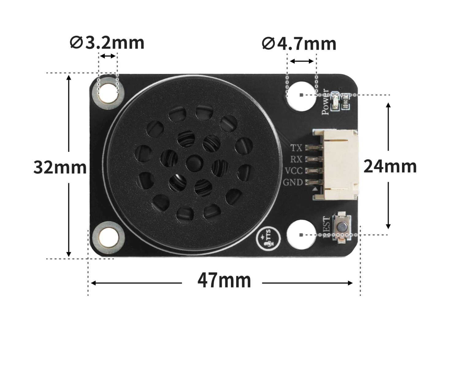 HS-S77-PL TTS语音合成模块 HS-S77-PL TTS语音合成模块