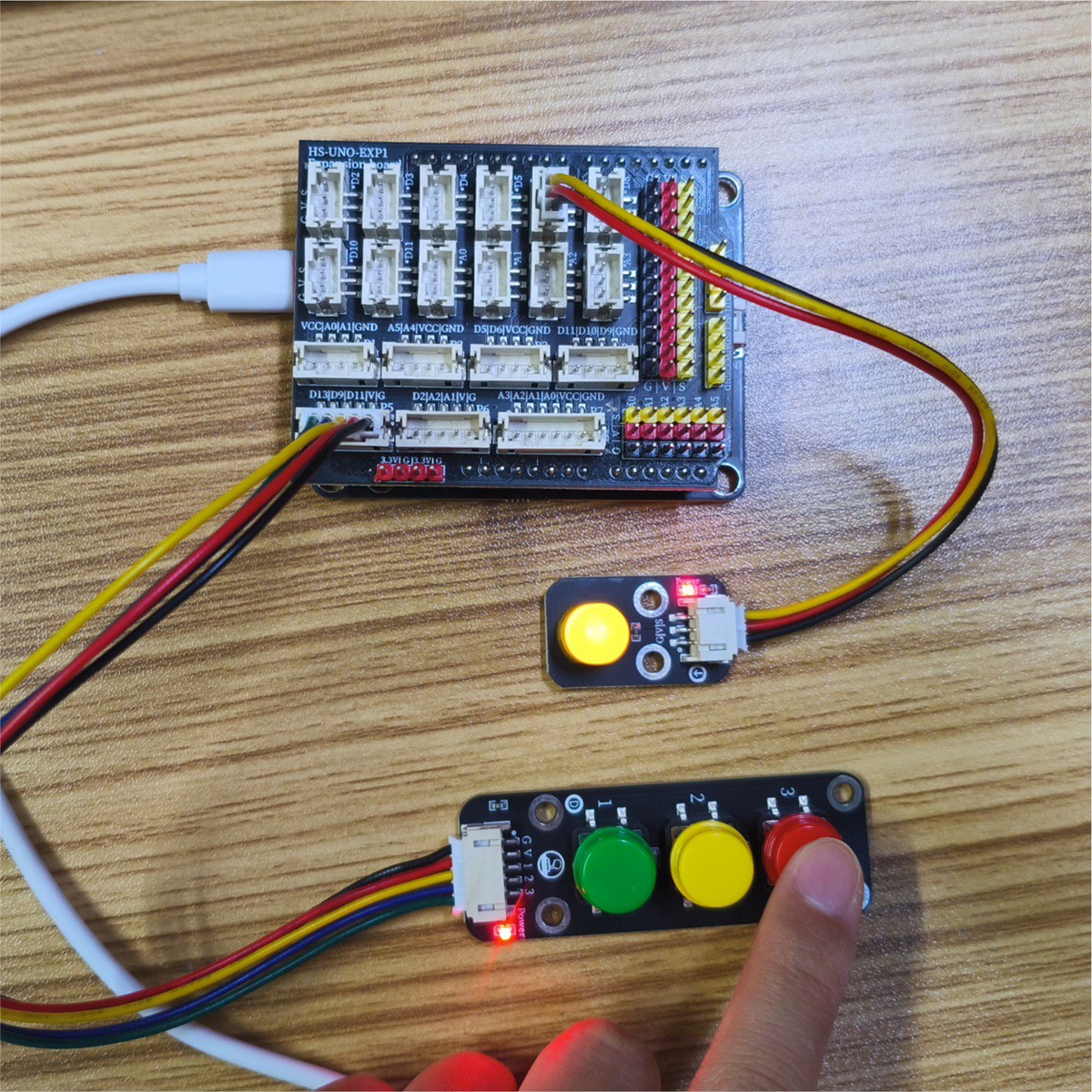 HS-KEY3P 3P按键模块实物图