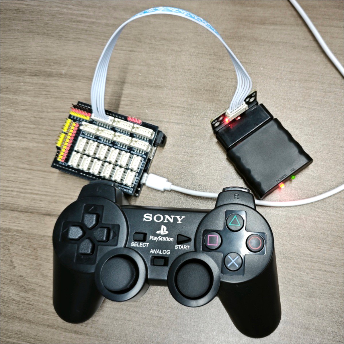 HS-S76-PL PS2接收器母座實物連接圖